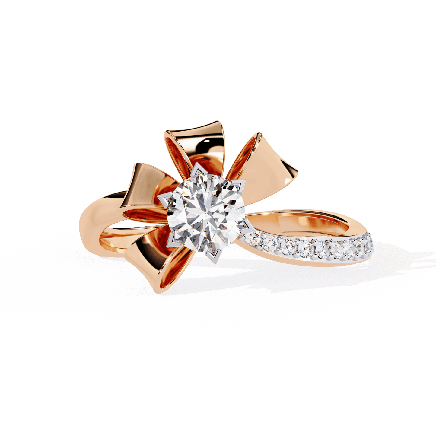 0.5 Carat Round Day and Night Ring in Moissanite | House of Estara
