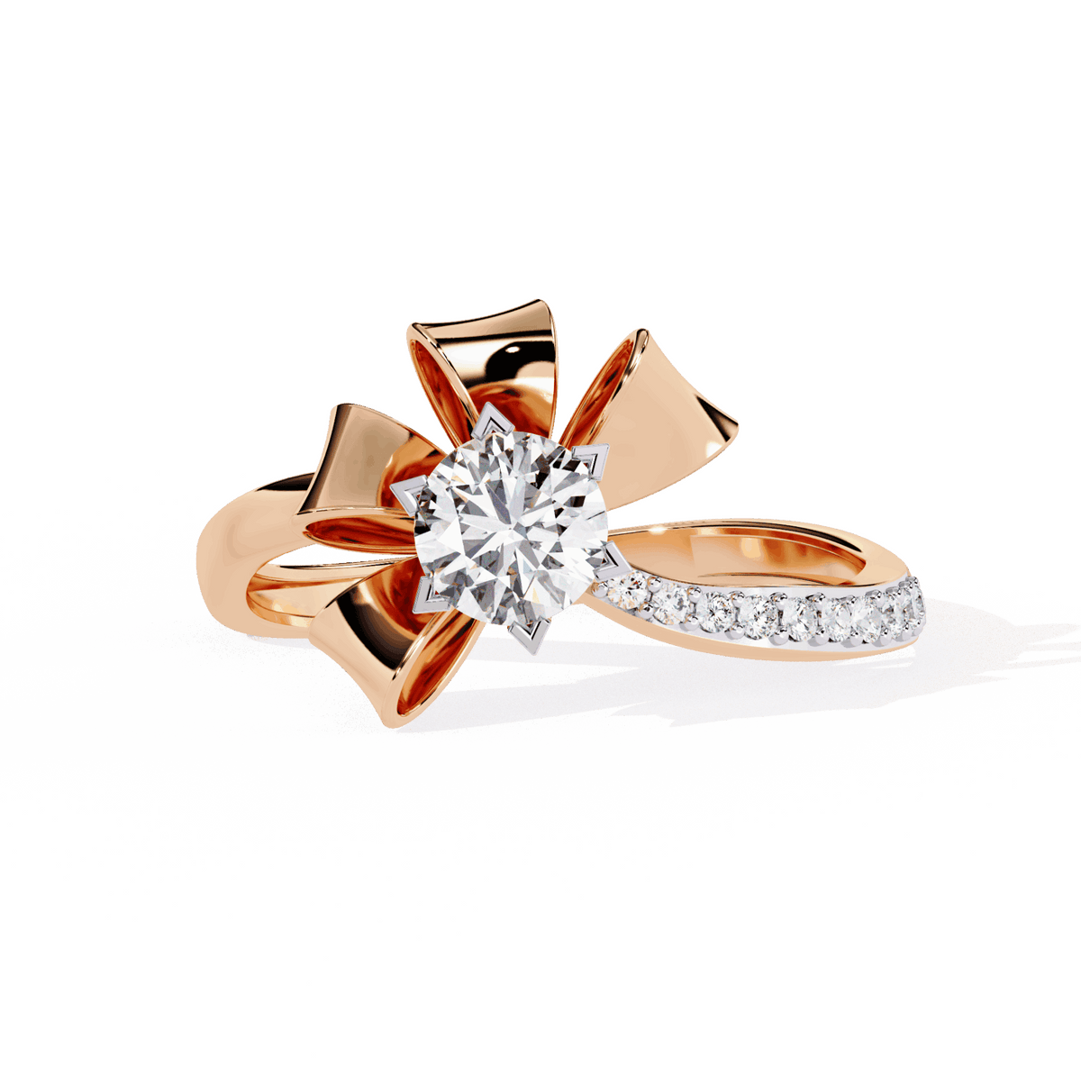 0.5 Carat Round Day and Night Ring in Moissanite | House of Estara