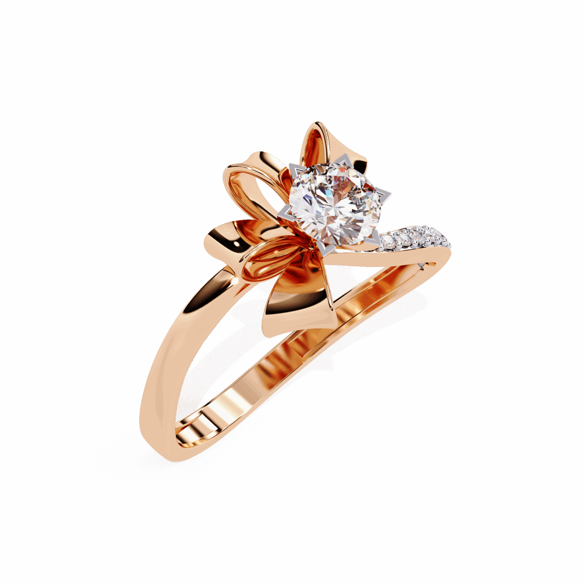 0.5 Carat Round Day and Night Ring in Moissanite | House of Estara