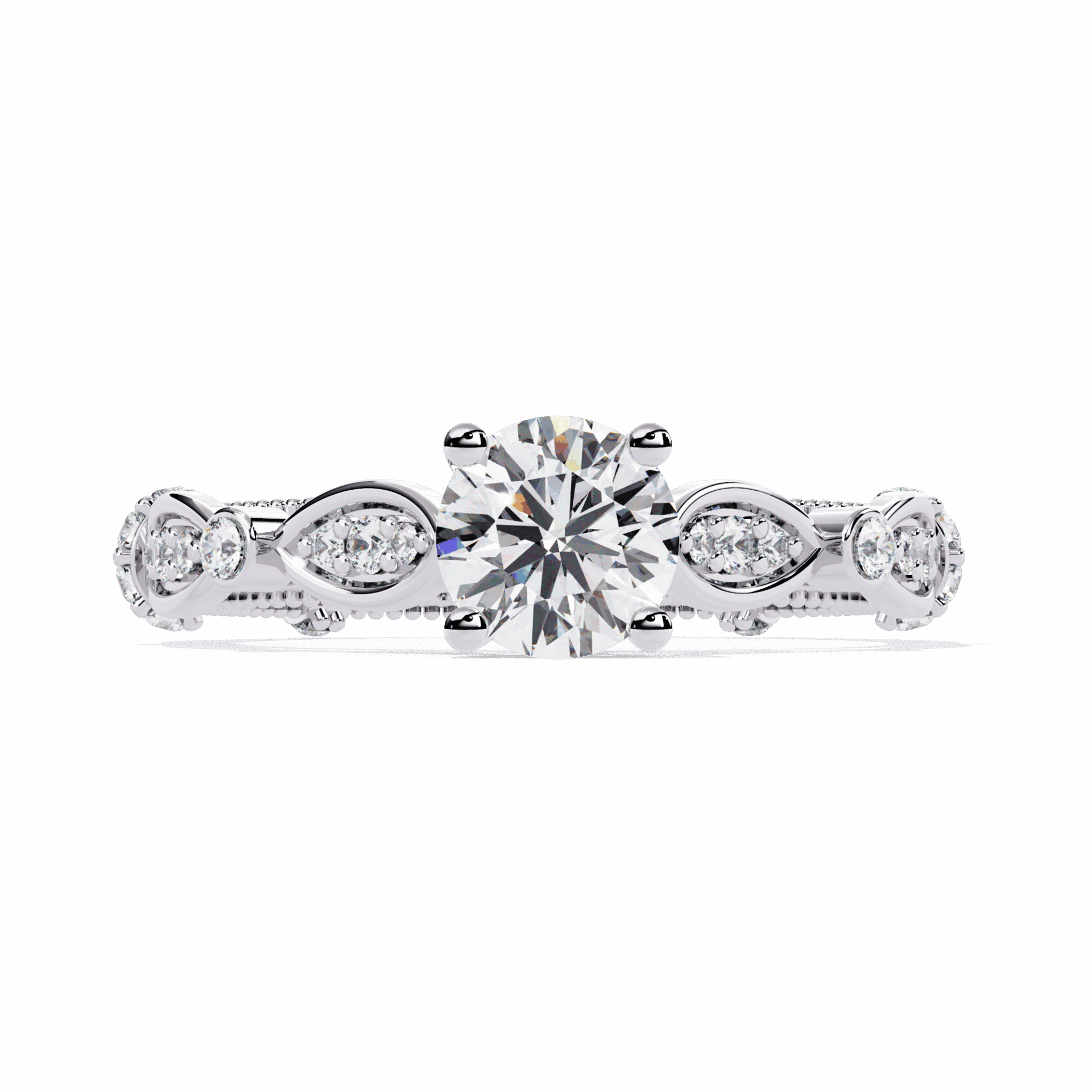 0.75 Carat Round Royale Band in Moissanite | House of Estara