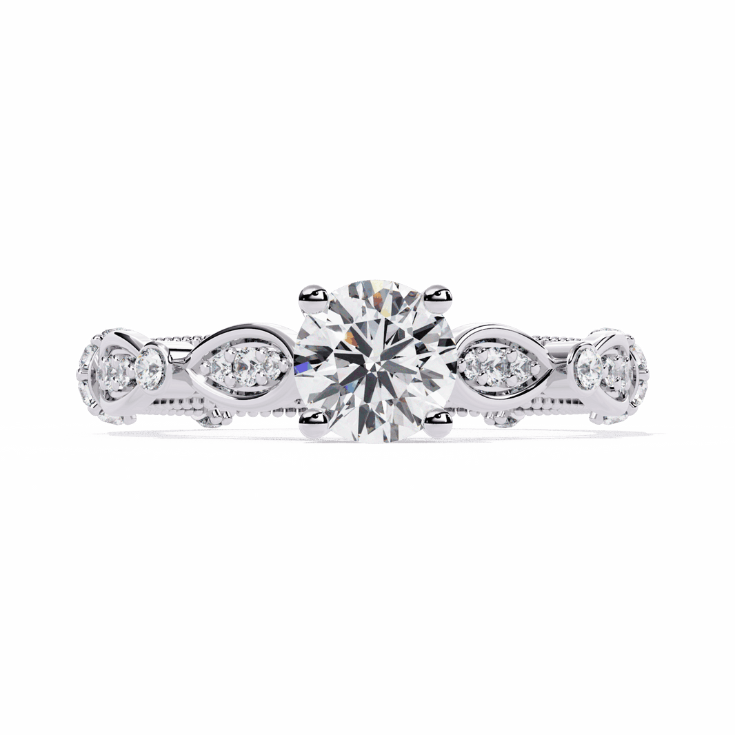 0.75 Carat Round Royale Band in Moissanite | House of Estara