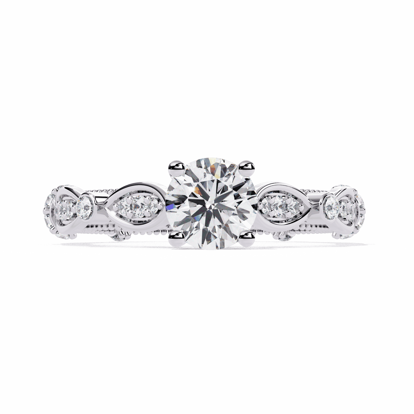 0.75 Carat Round Royale Band in Moissanite | House of Estara