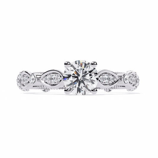 0.75 Carat Round Royale Band in Moissanite | House of Estara