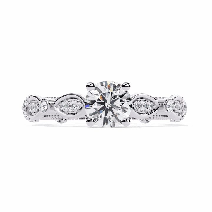 0.75 Carat Round Royale Band in Moissanite | House of Estara
