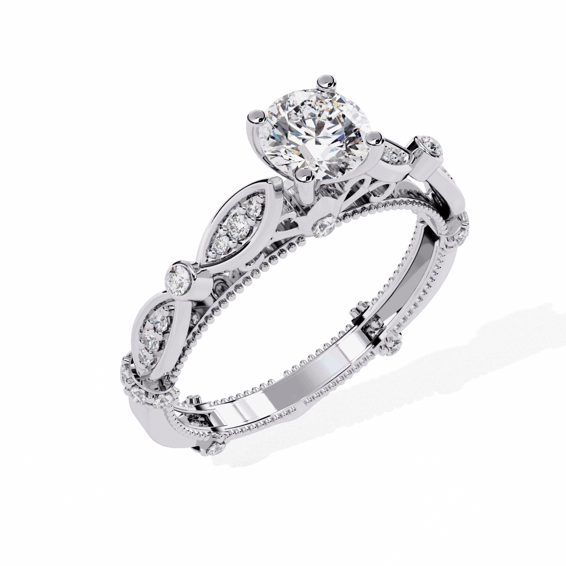 0.75 Carat Round Royale Band in Moissanite | House of Estara