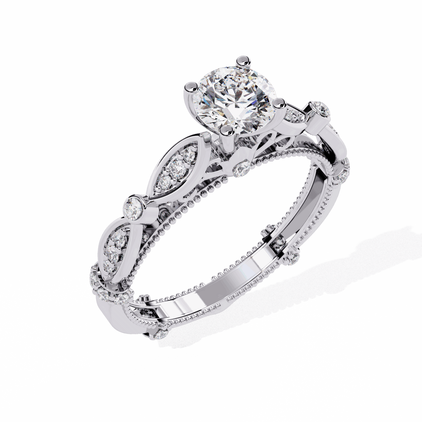 0.75 Carat Round Royale Band in Moissanite | House of Estara