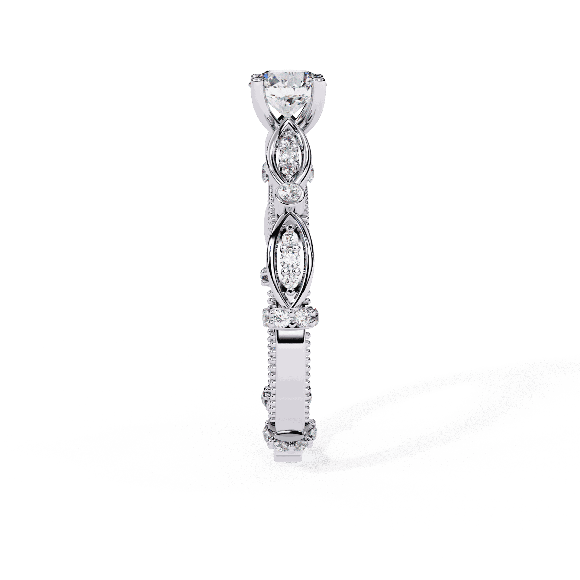 0.75 Carat Round Royale Band in Moissanite | House of Estara