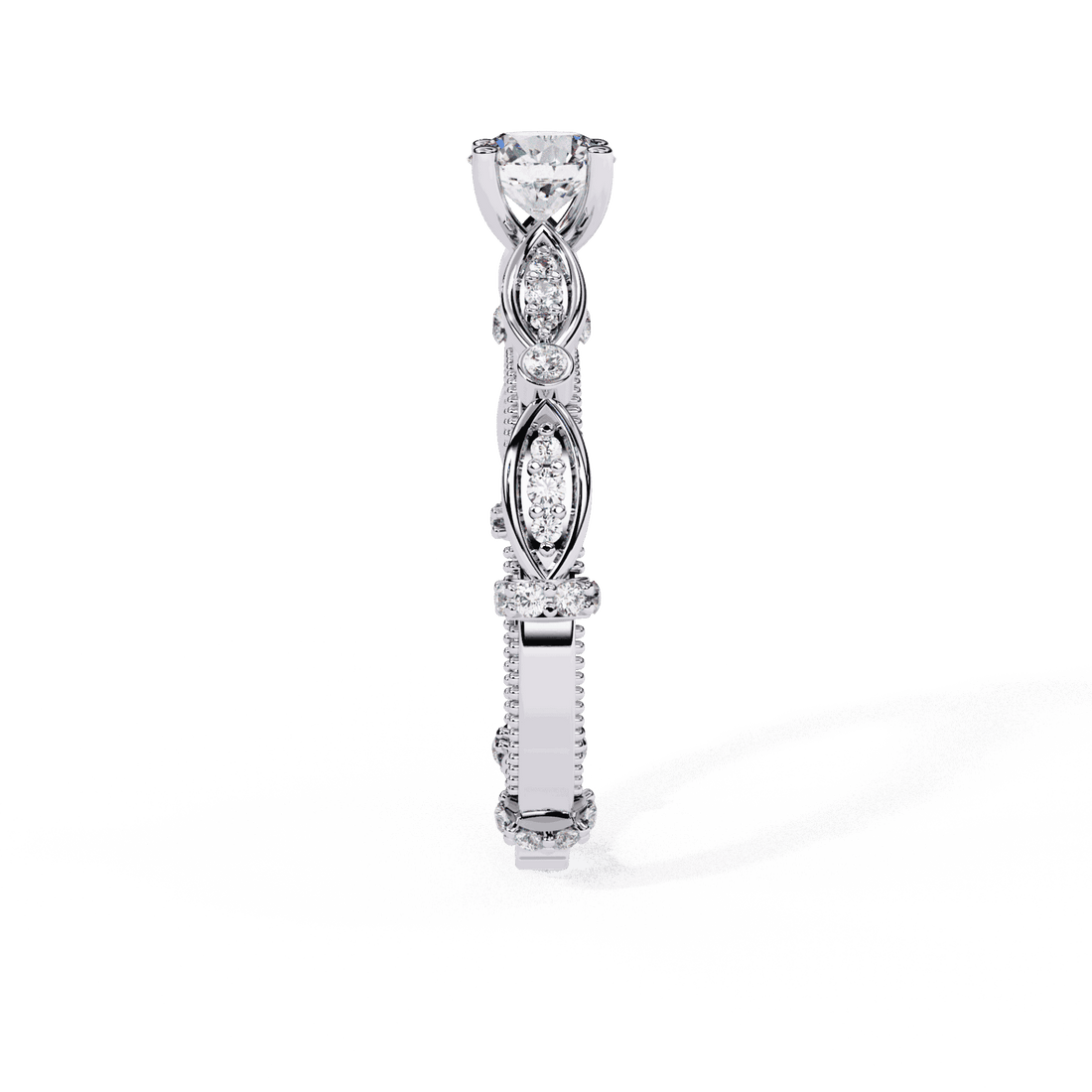0.75 Carat Round Royale Band in Moissanite | House of Estara