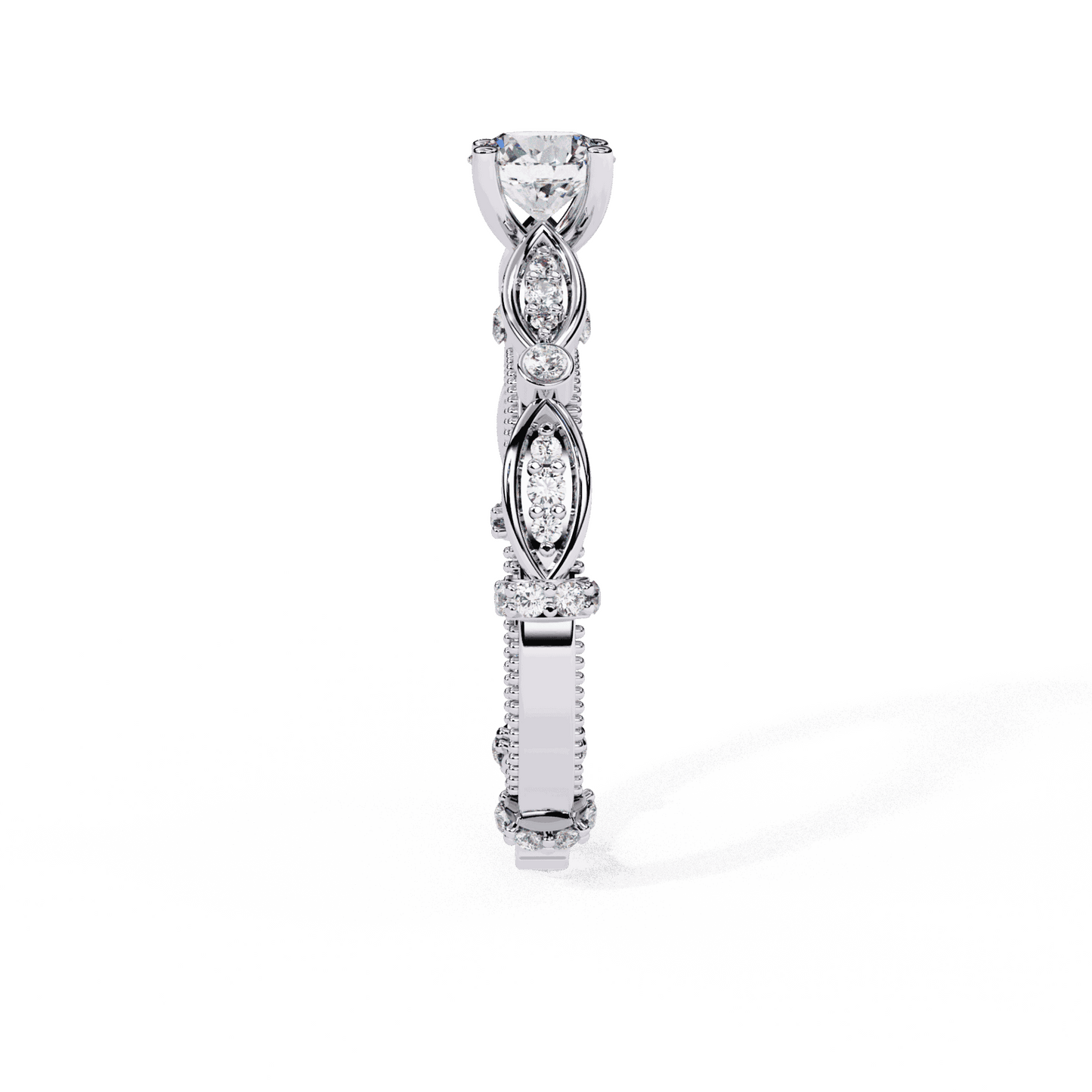 0.75 Carat Round Royale Band in Moissanite | House of Estara