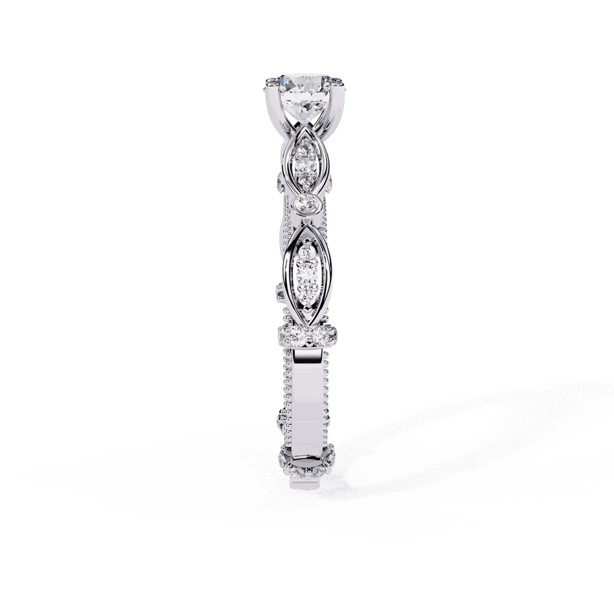 0.75 Carat Round Royale Band in Moissanite | House of Estara