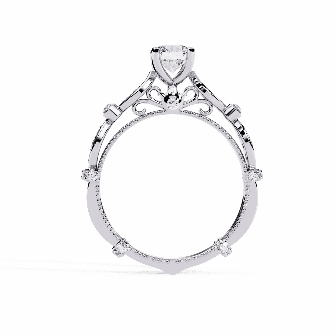 0.75 Carat Round Royale Band in Moissanite | House of Estara