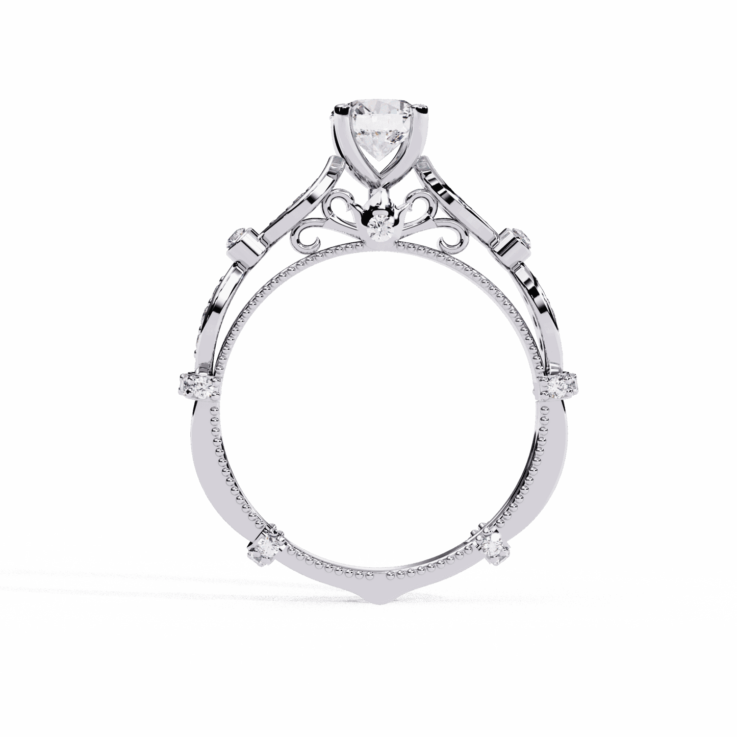 0.75 Carat Round Royale Band in Moissanite | House of Estara