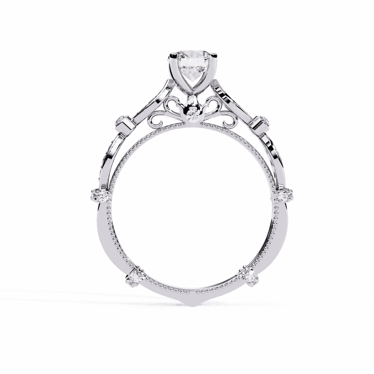 0.75 Carat Round Royale Band in Moissanite | House of Estara