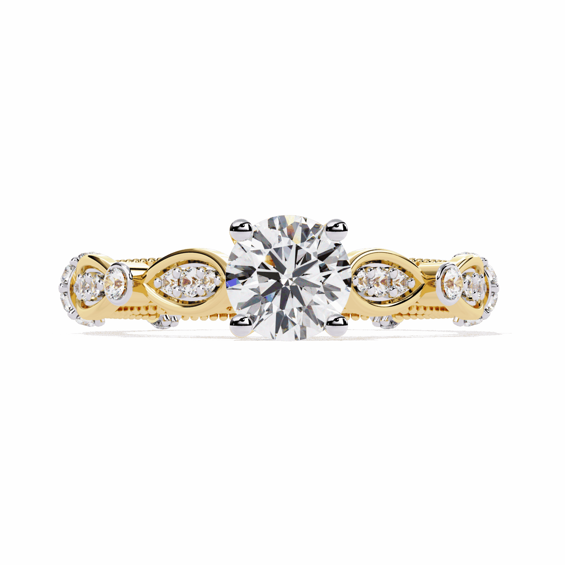 0.75 Carat Round Royale Band in Moissanite | House of Estara