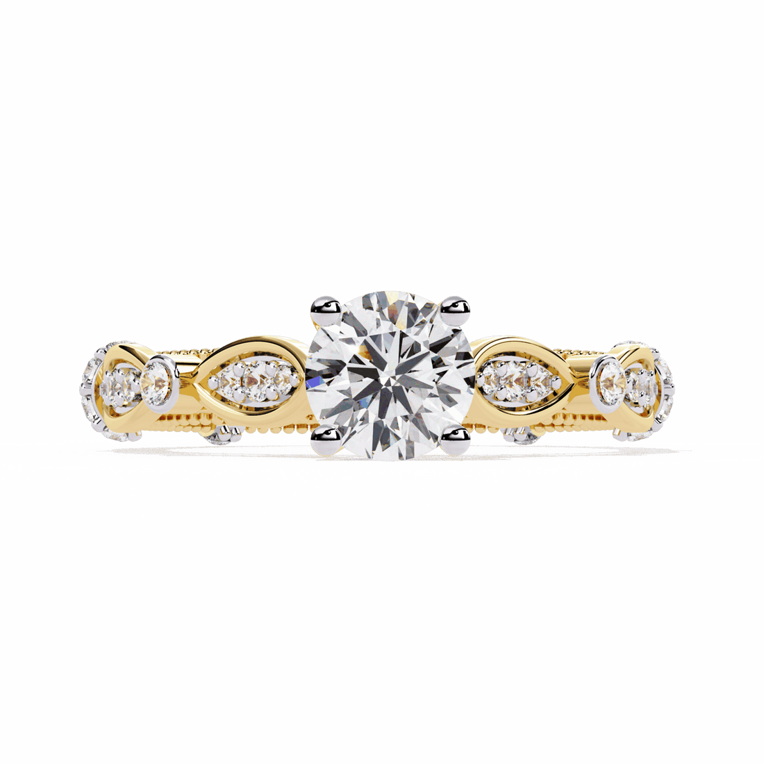 0.75 Carat Round Royale Band in Moissanite | House of Estara