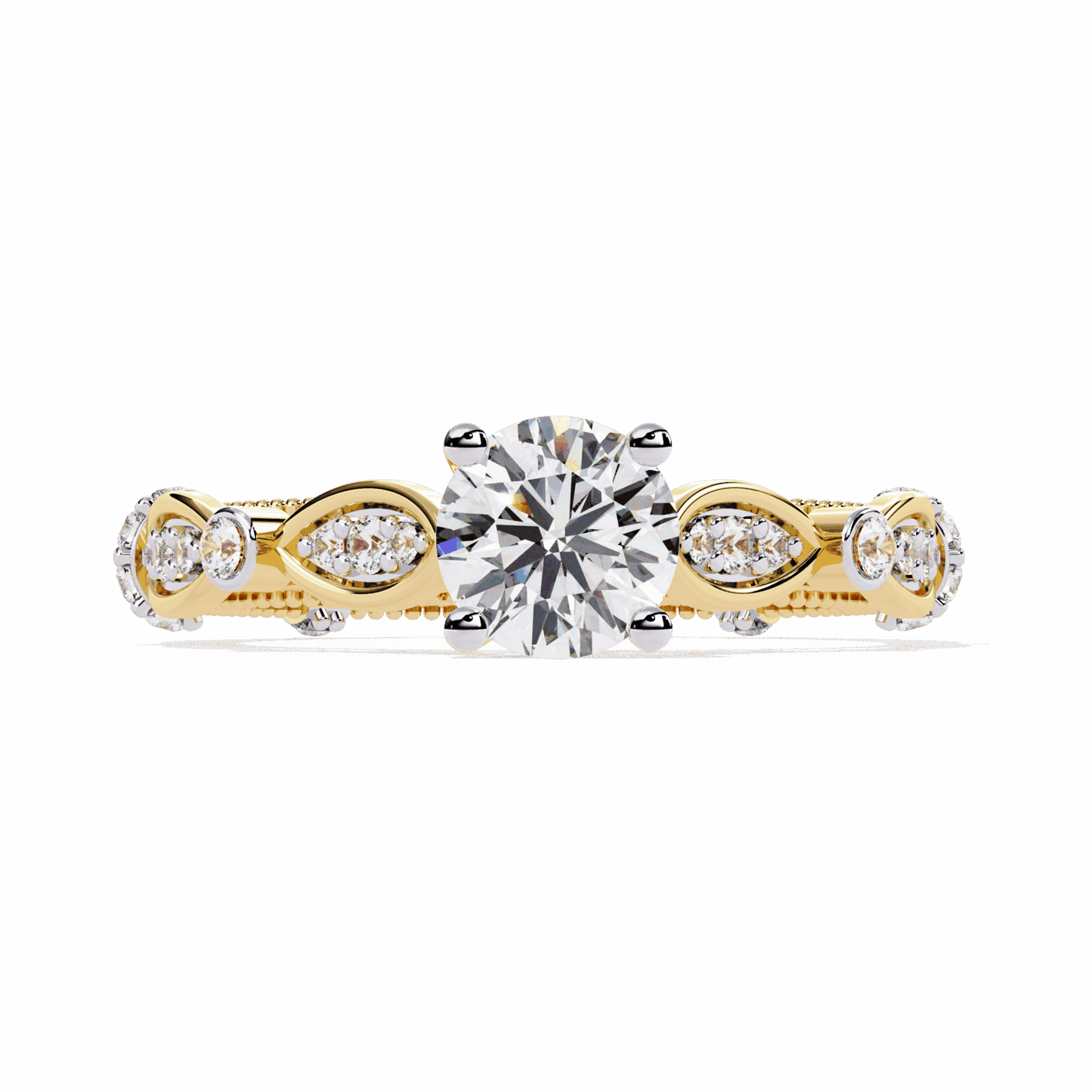 0.75 Carat Round Royale Band in Moissanite | House of Estara