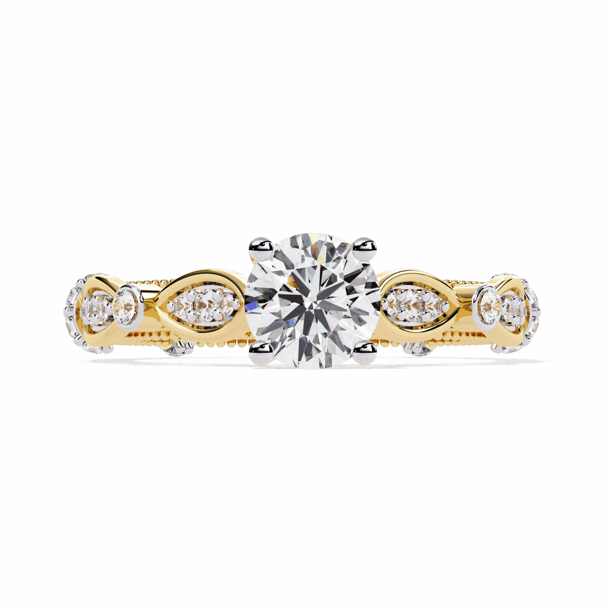 0.75 Carat Round Royale Band in Moissanite | House of Estara