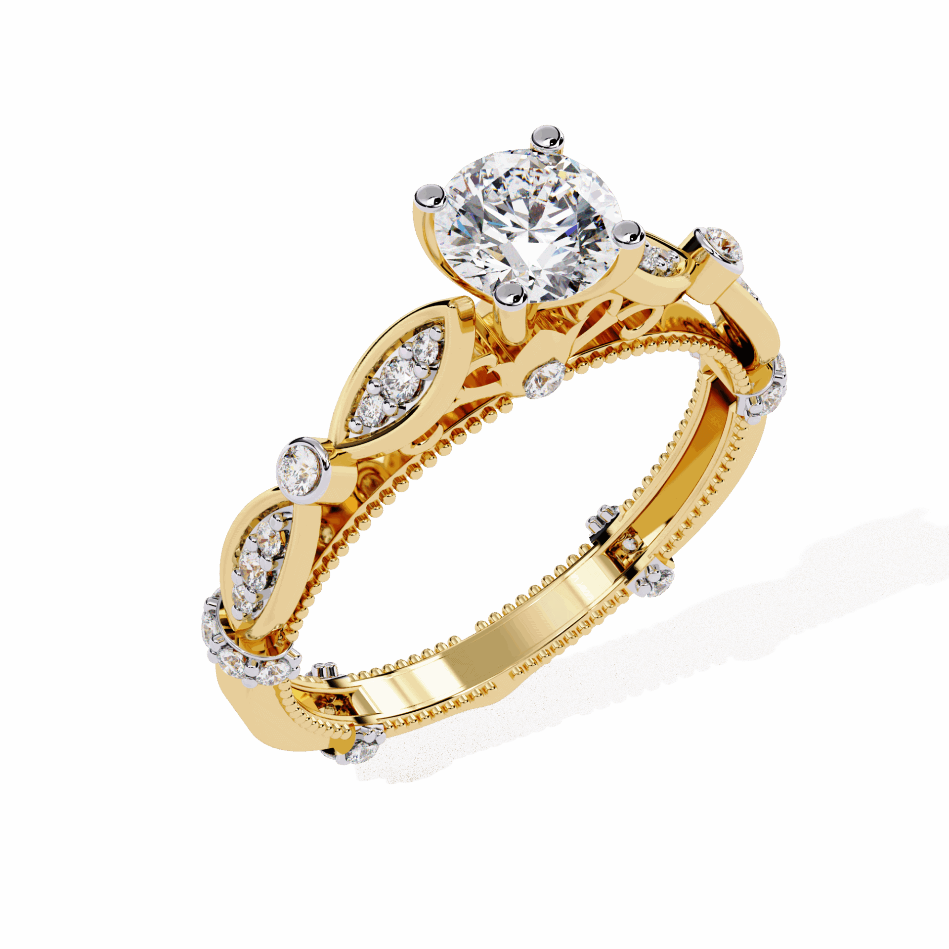 0.75 Carat Round Royale Band in Moissanite | House of Estara