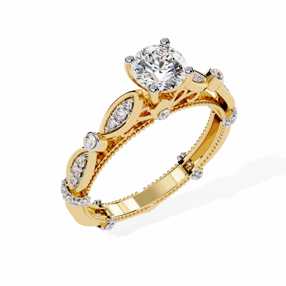 0.75 Carat Round Royale Band in Moissanite | House of Estara