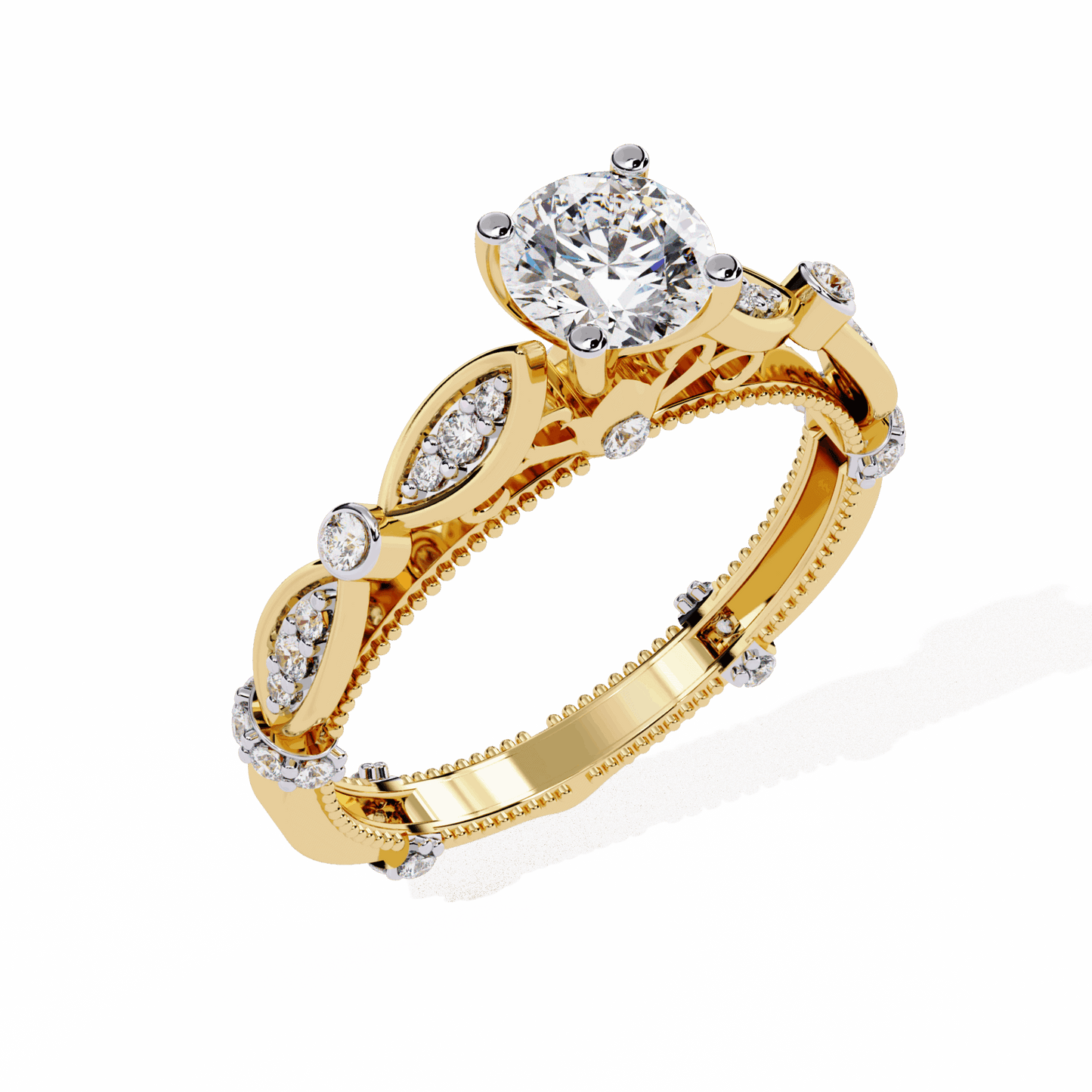 0.75 Carat Round Royale Band in Moissanite | House of Estara