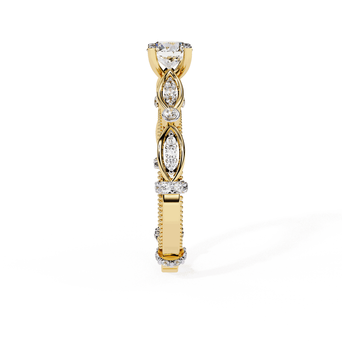 0.75 Carat Round Royale Band in Moissanite | House of Estara