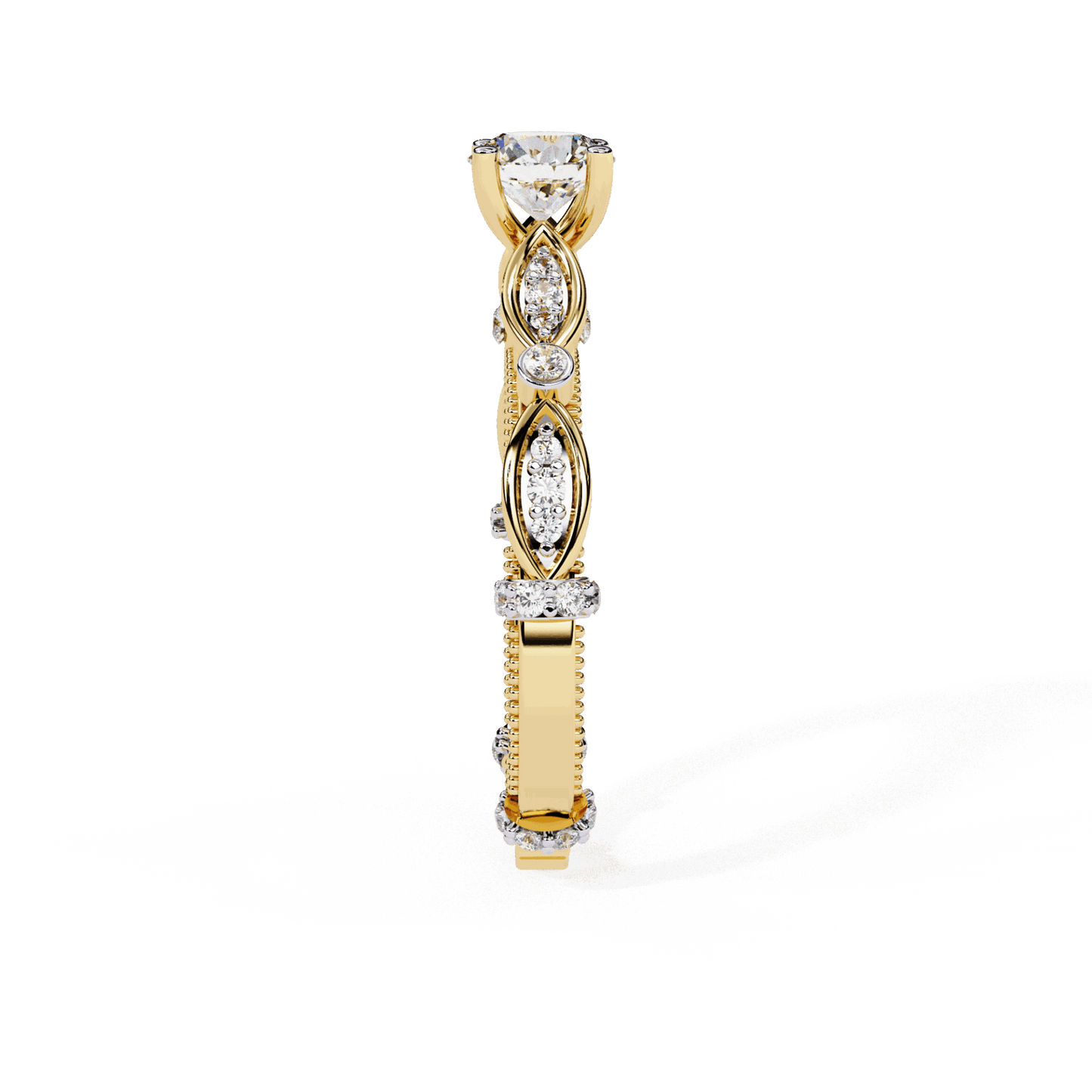 0.75 Carat Round Royale Band in Moissanite | House of Estara