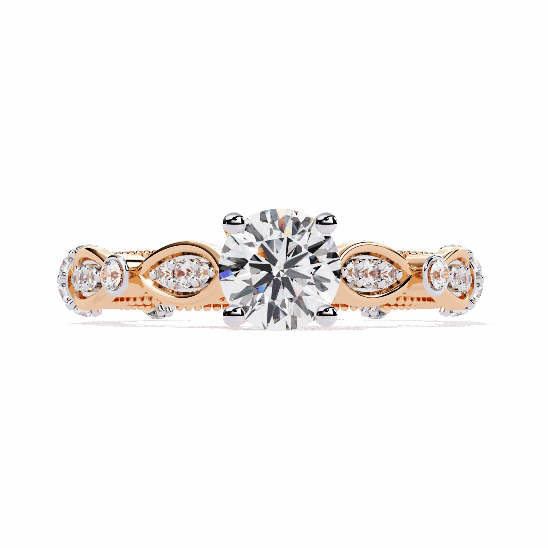 0.75 Carat Round Royale Band in Moissanite | House of Estara