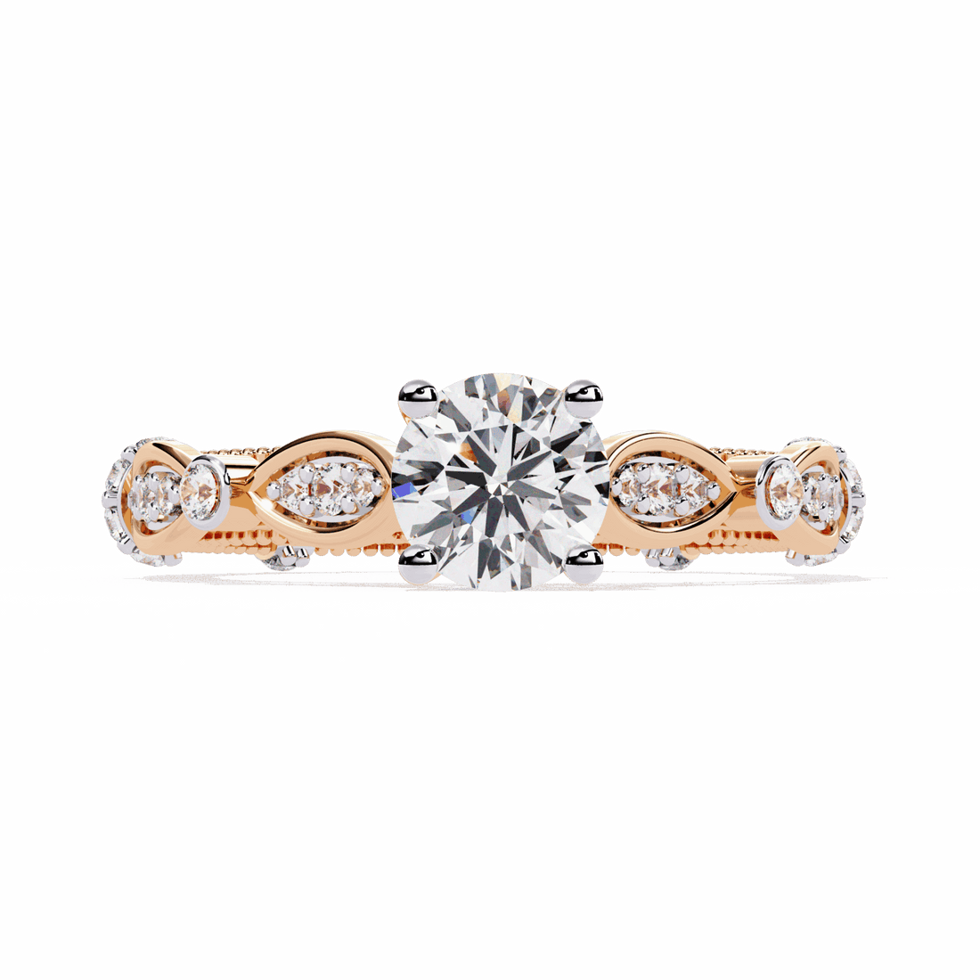 0.75 Carat Round Royale Band in Moissanite | House of Estara
