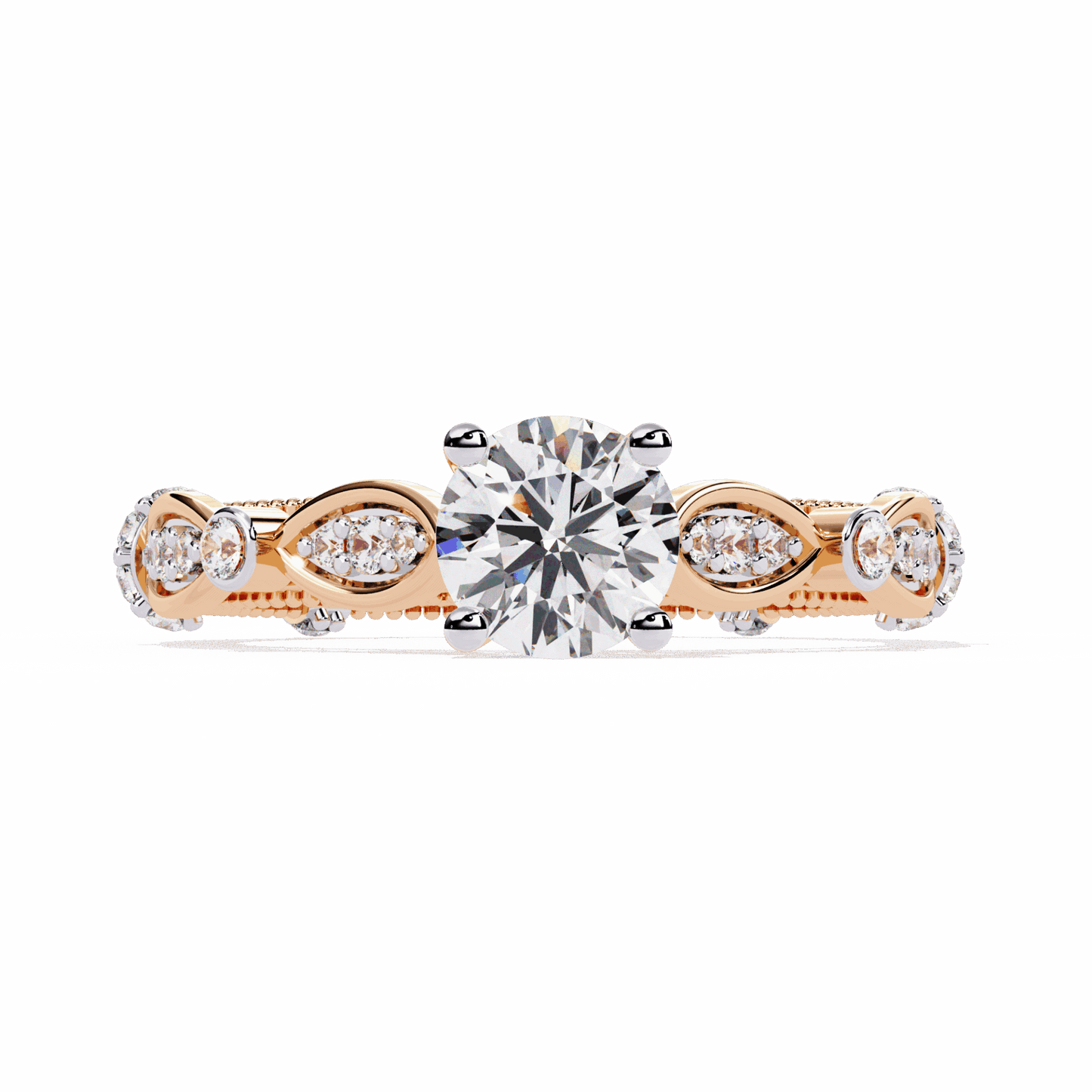 0.75 Carat Round Royale Band in Moissanite | House of Estara