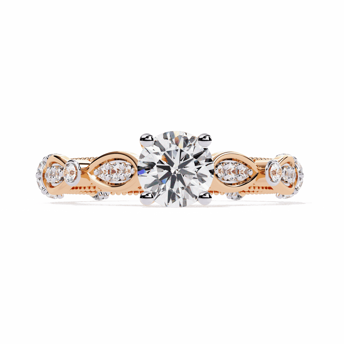 0.75 Carat Round Royale Band in Moissanite | House of Estara