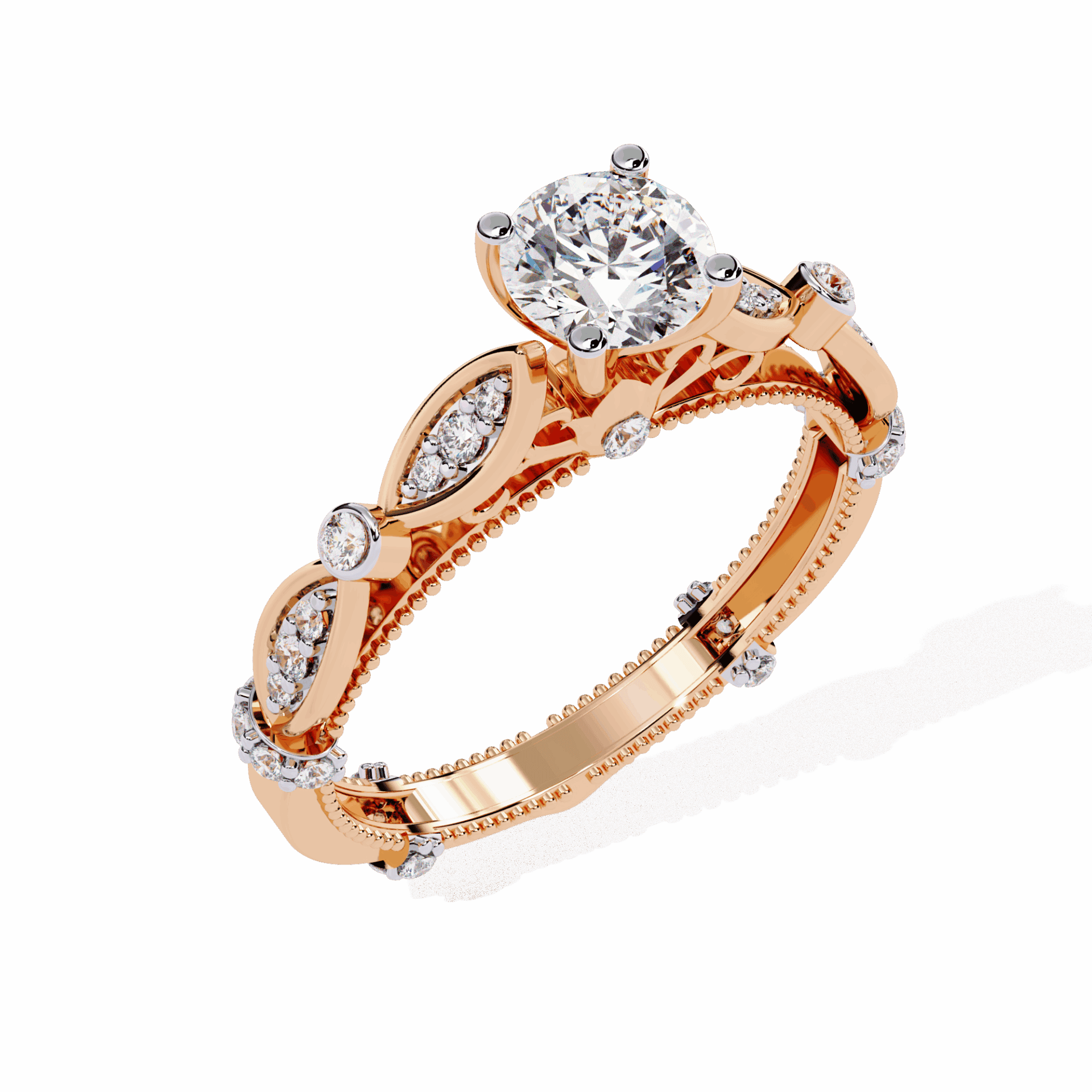 0.75 Carat Round Royale Band in Moissanite | House of Estara