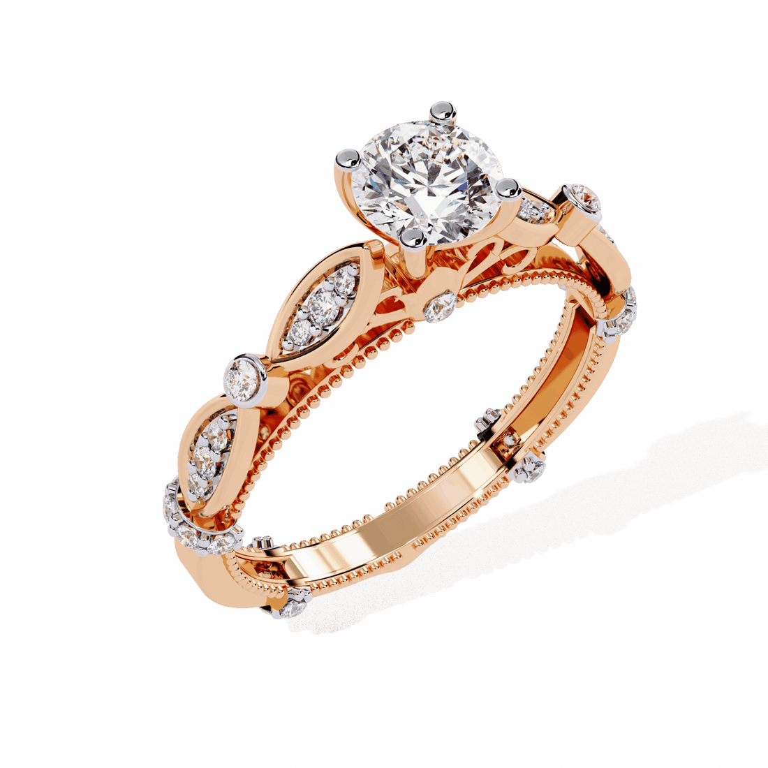 0.75 Carat Round Royale Band in Moissanite | House of Estara