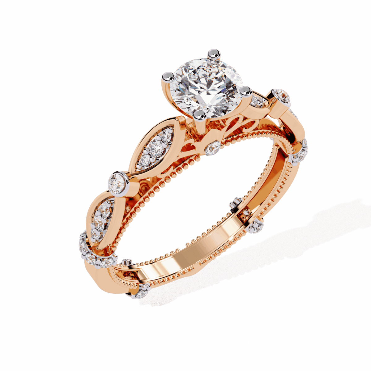 0.75 Carat Round Royale Band in Moissanite | House of Estara