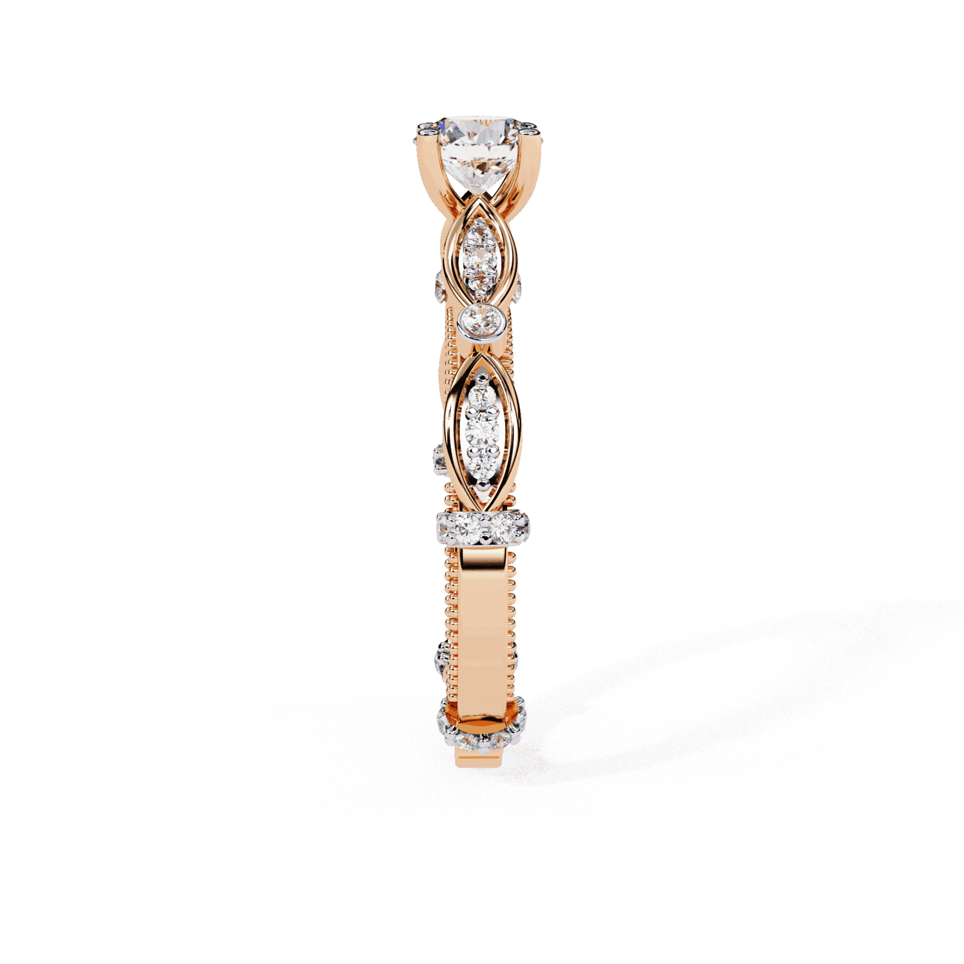 0.75 Carat Round Royale Band in Moissanite | House of Estara