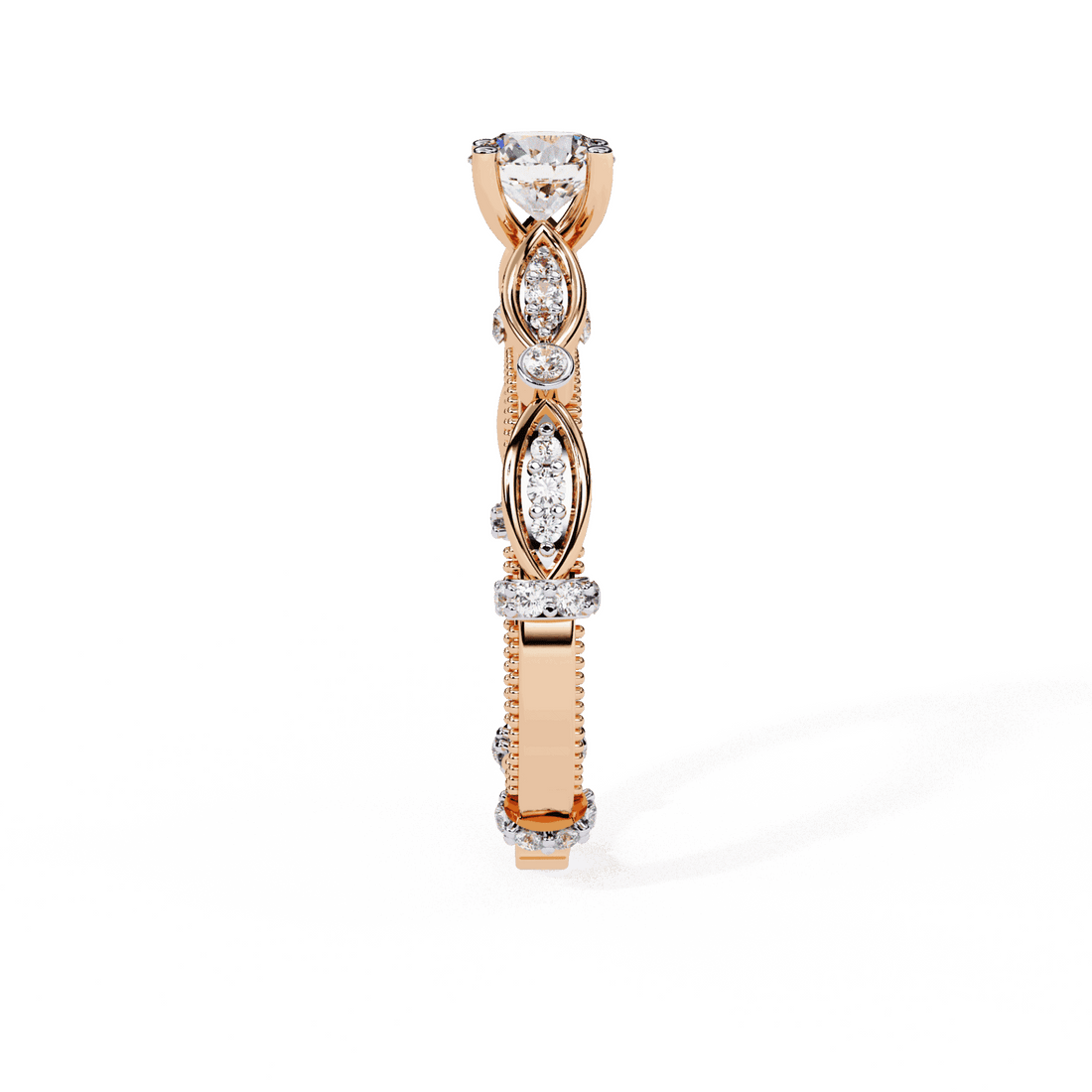 0.75 Carat Round Royale Band in Moissanite | House of Estara