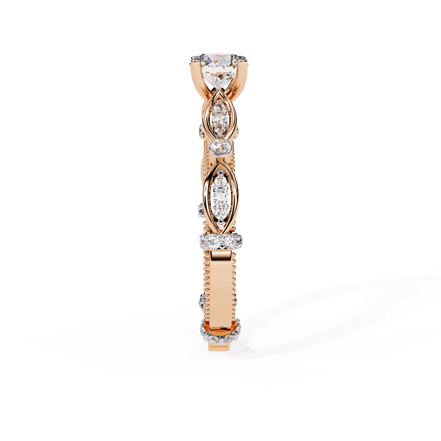 0.75 Carat Round Royale Band in Moissanite | House of Estara
