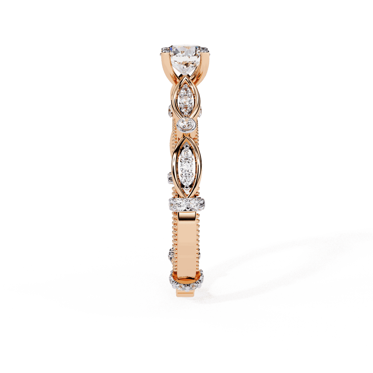 0.75 Carat Round Royale Band in Moissanite | House of Estara