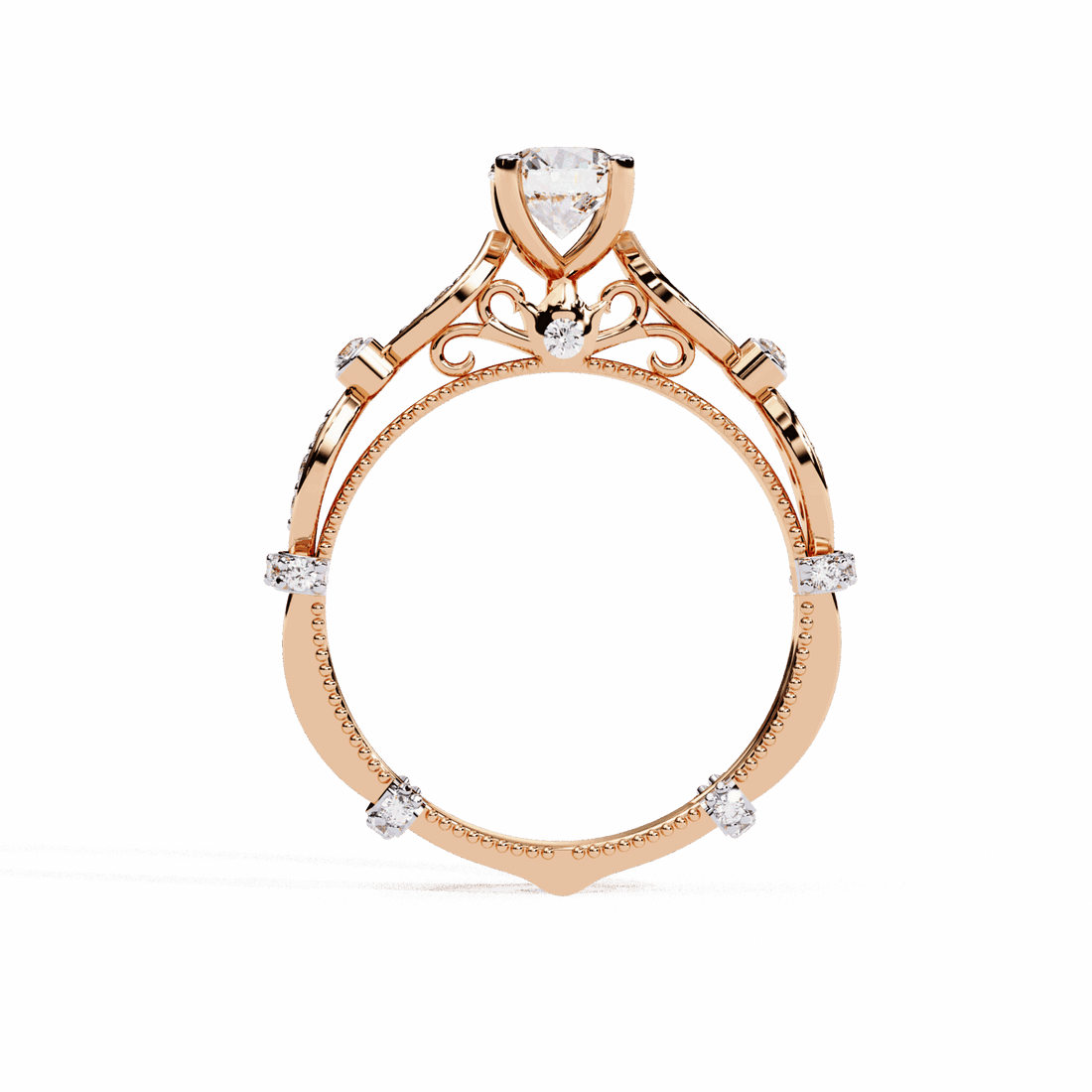 0.75 Carat Round Royale Band in Moissanite | House of Estara
