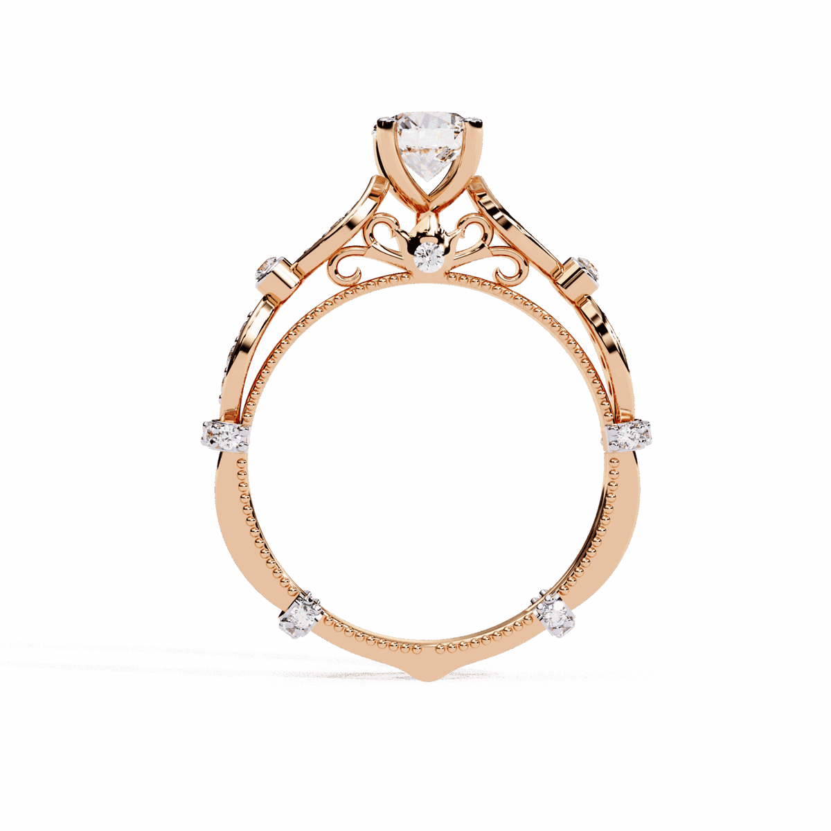 0.75 Carat Round Royale Band in Moissanite | House of Estara