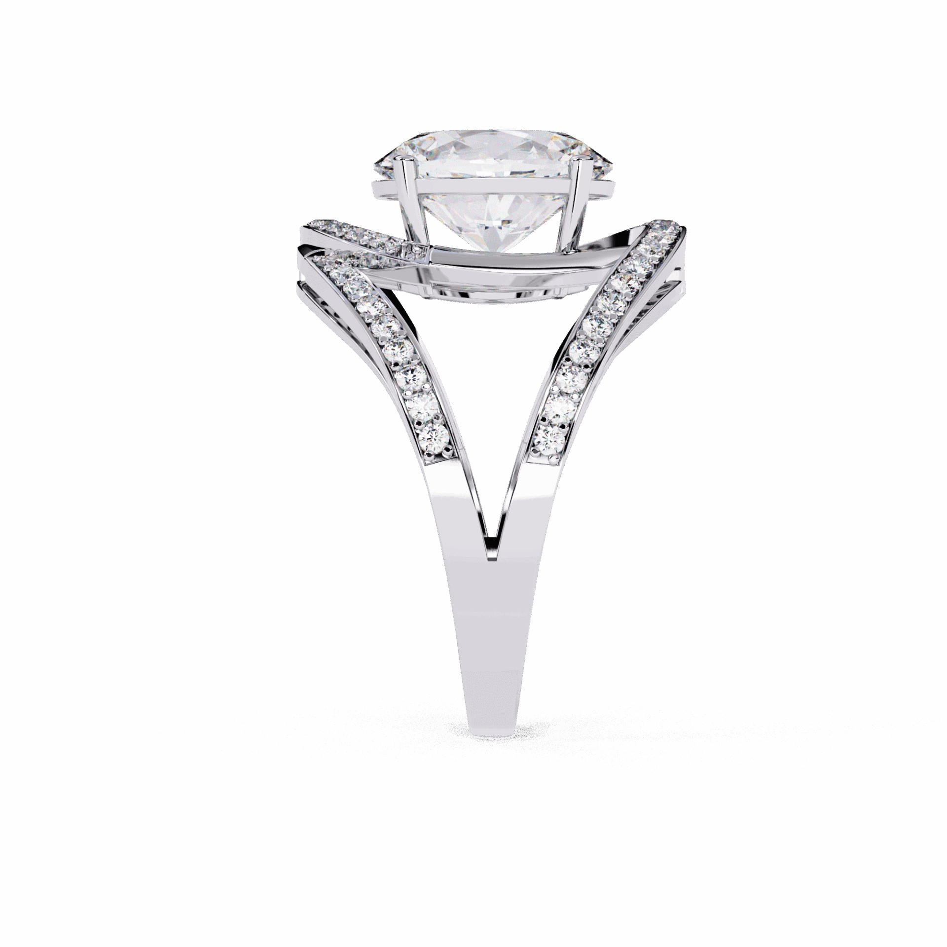7.75 Carat Oval Refined Everyday Look Ring in Moissanite | House of Estara