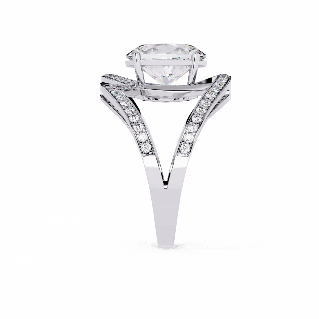 7.75 Carat Oval Refined Everyday Look Ring in Moissanite | House of Estara