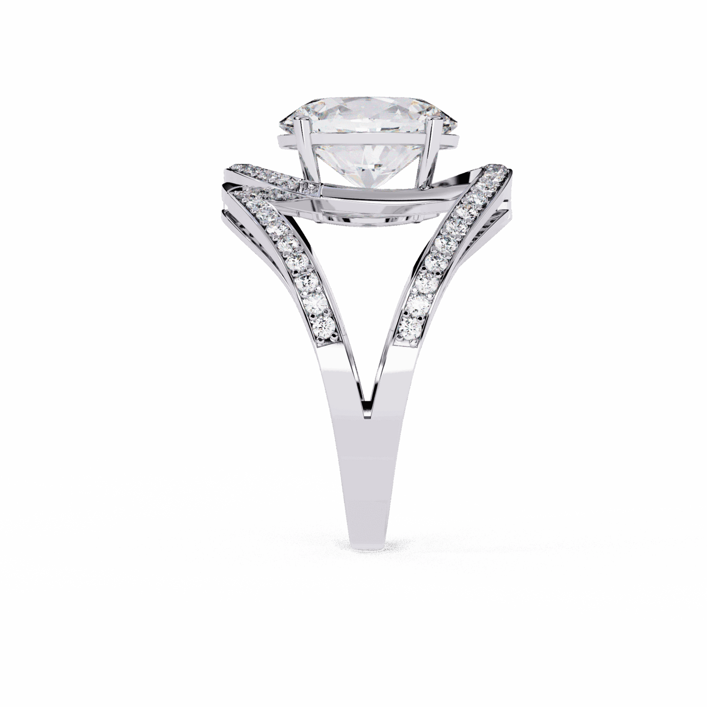 7.75 Carat Oval Refined Everyday Look Ring in Moissanite | House of Estara