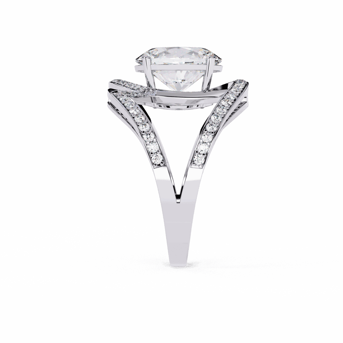 7.75 Carat Oval Refined Everyday Look Ring in Moissanite | House of Estara