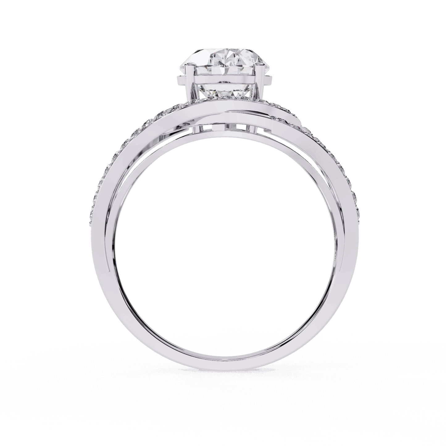 7.75 Carat Oval Refined Everyday Look Ring in Moissanite | House of Estara