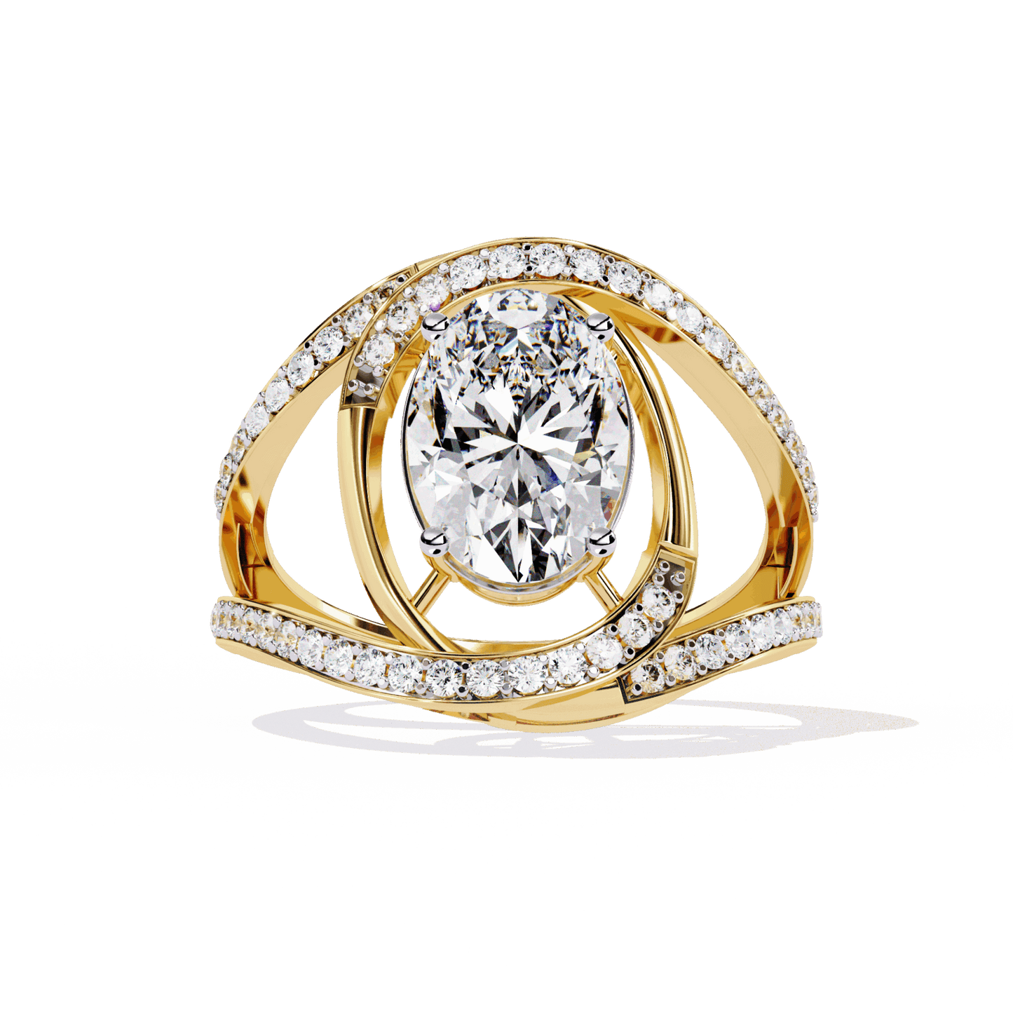 7.75 Carat Oval Refined Everyday Look Ring in Moissanite | House of Estara