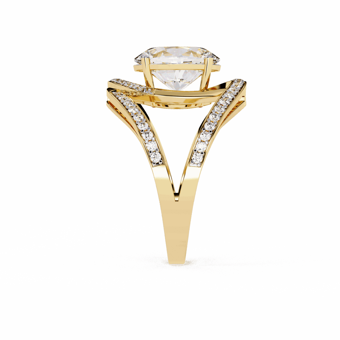 7.75 Carat Oval Refined Everyday Look Ring in Moissanite | House of Estara