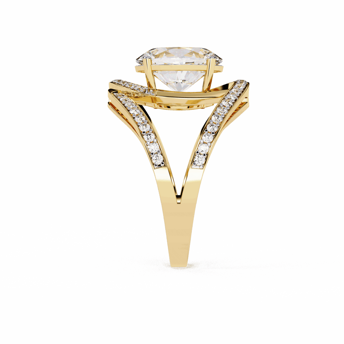 7.75 Carat Oval Refined Everyday Look Ring in Moissanite | House of Estara