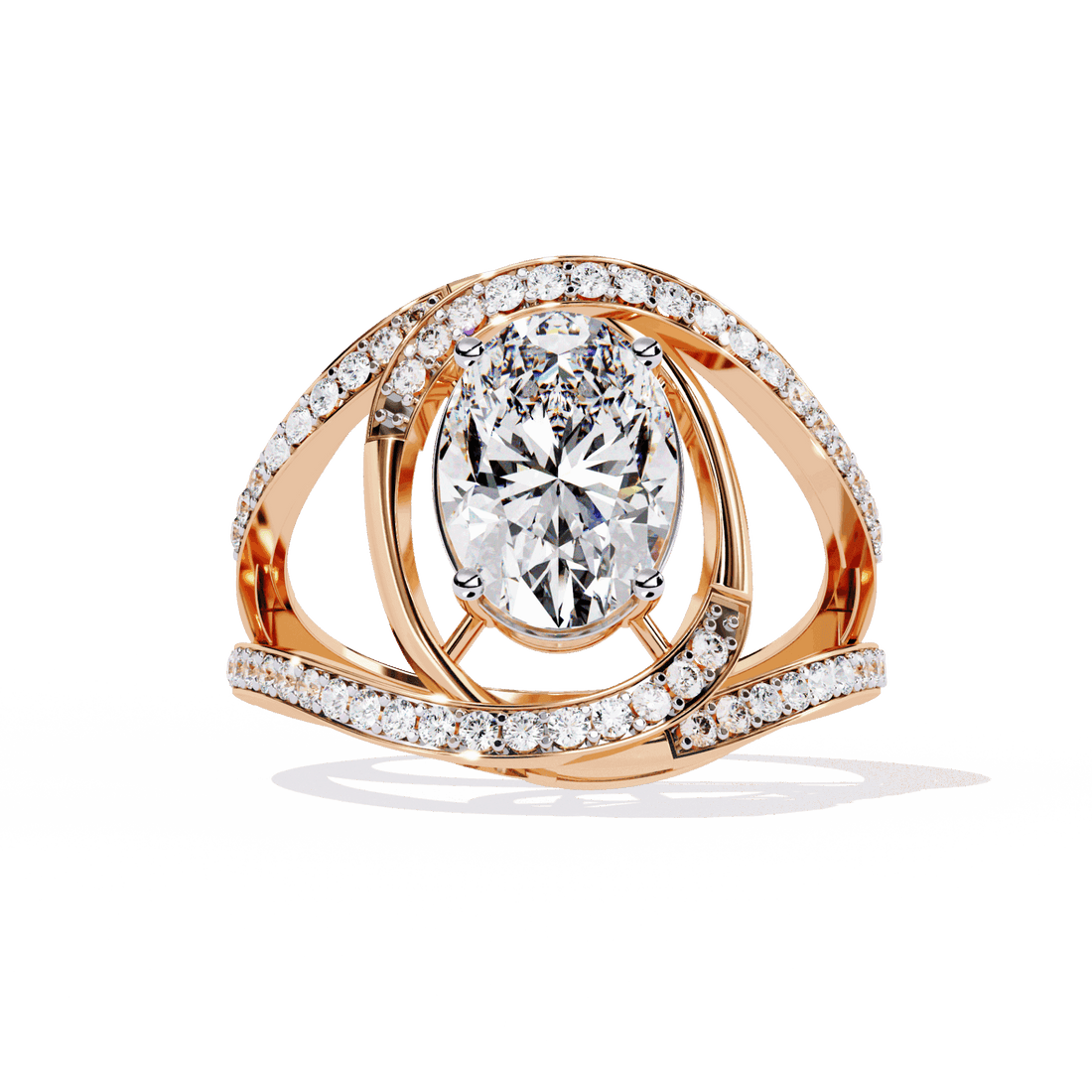 7.75 Carat Oval Refined Everyday Look Ring in Moissanite | House of Estara