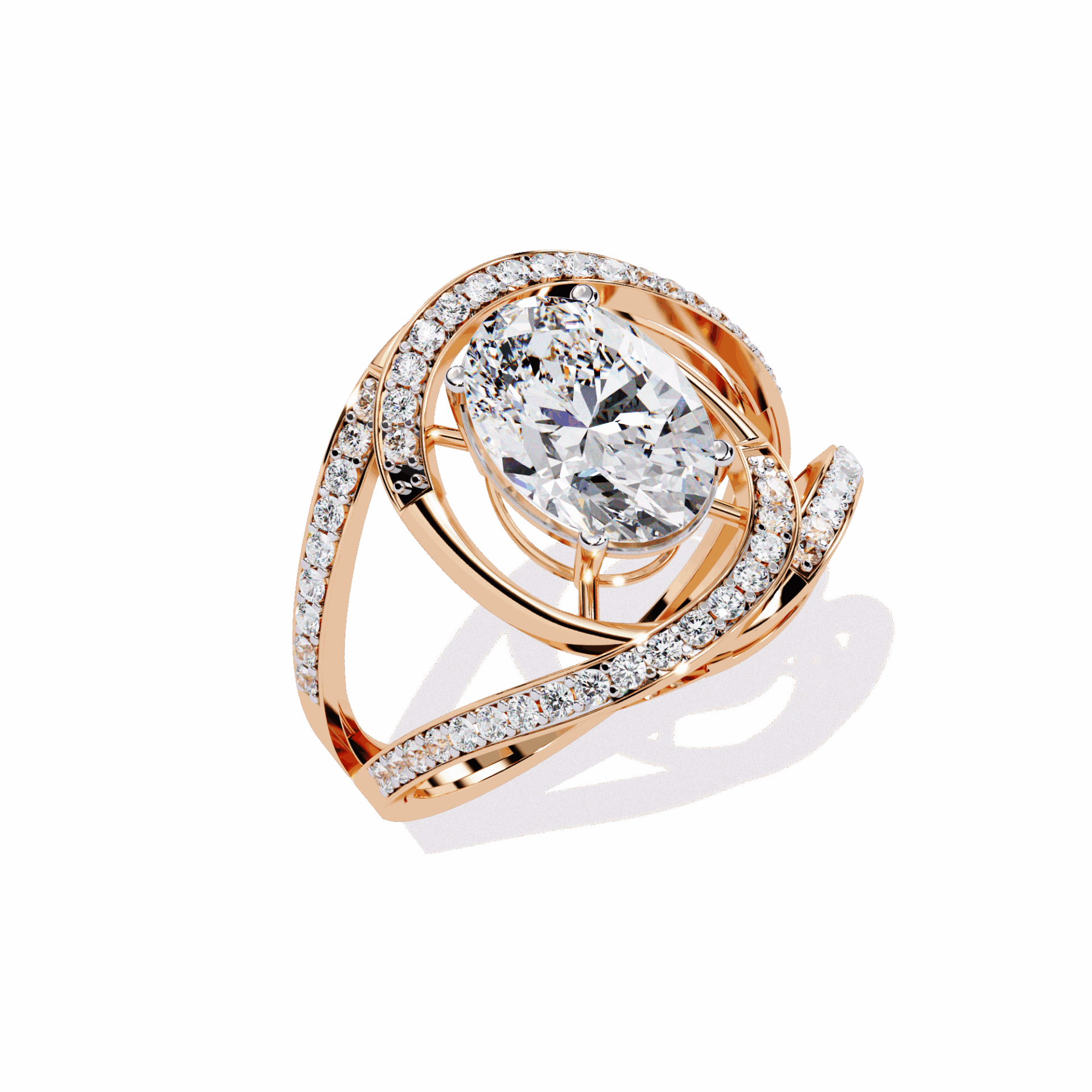 7.75 Carat Oval Refined Everyday Look Ring in Moissanite | House of Estara