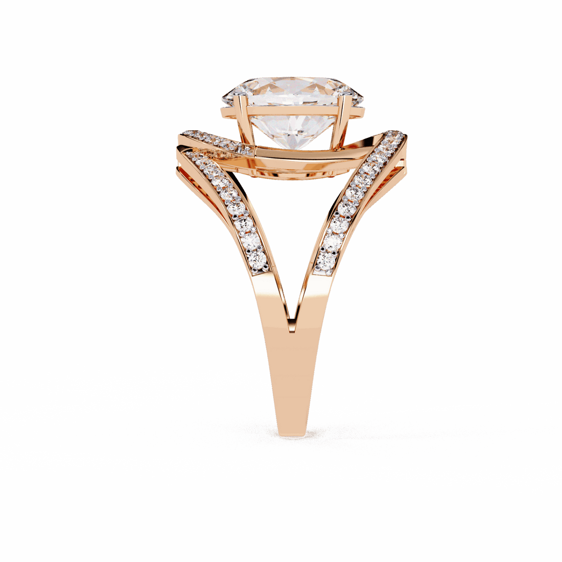 7.75 Carat Oval Refined Everyday Look Ring in Moissanite | House of Estara
